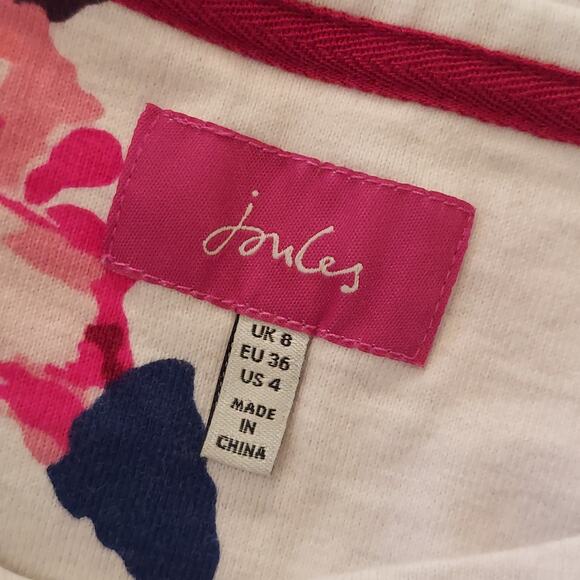 Joules Long Sleeve T-Shirt Floral Size 4 Small Romantic Pretty Preppy Layering - Picture 5 of 7